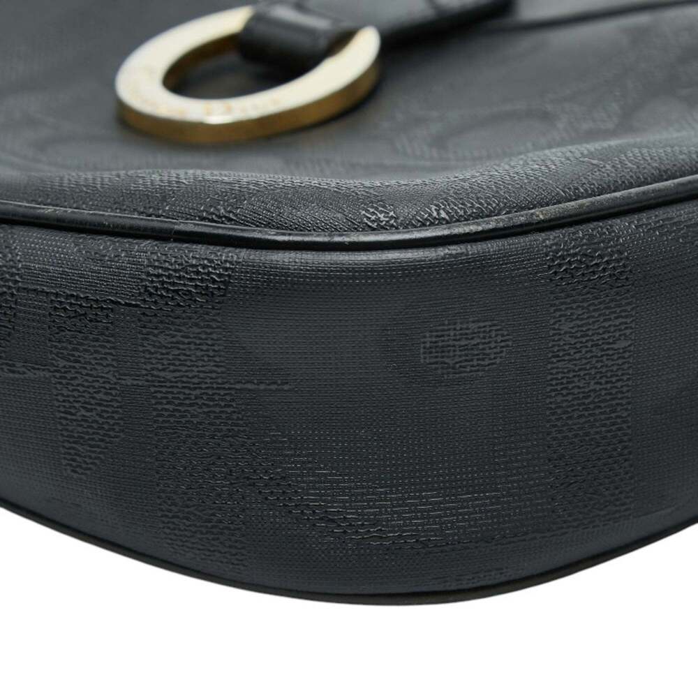 CHRISTIAN DIOR Black Leather Trotter Shoulder Bag - Picture 4 of 9